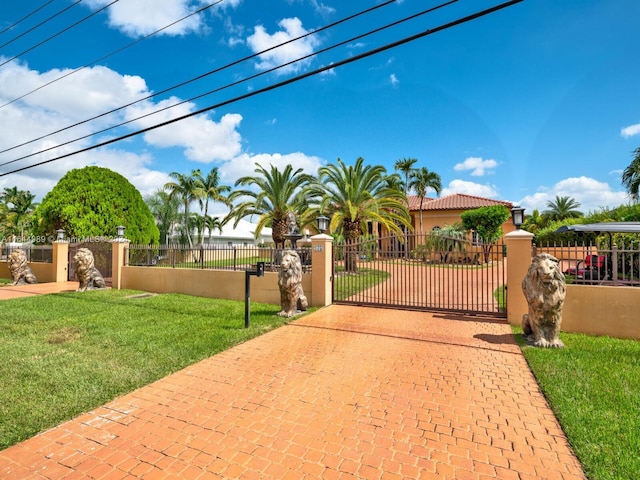 175 SW 132nd Ave, Miami, FL 33184 - view of yard with a gate and decorative driveway