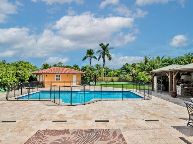 175 SW 132nd Ave, Miami, FL 33184 - view of swimming pool with a gazebo and a patio area