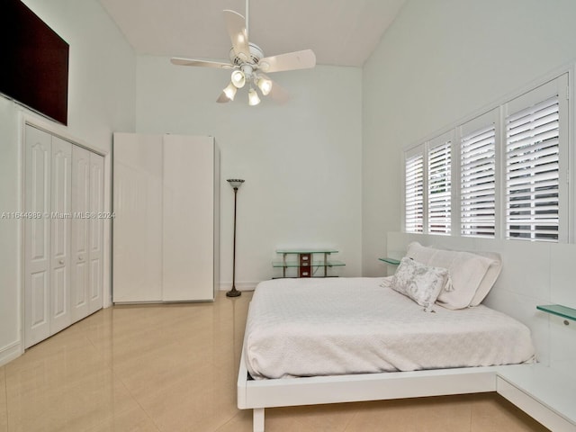 175 SW 132nd Ave, Miami, FL 33184 - bedroom with a ceiling fan and a closet