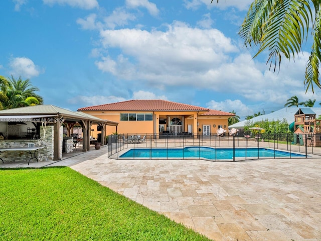 175 SW 132nd Ave, Miami, FL 33184 - view of pool with a gazebo and a patio