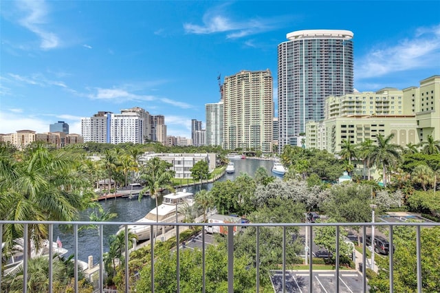 city view featuring a water view