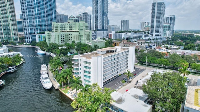 exterior space featuring a water view