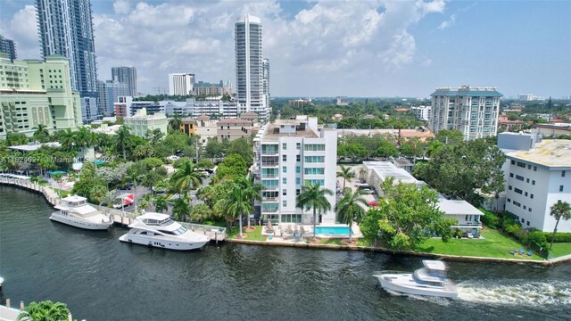 exterior space featuring a water view