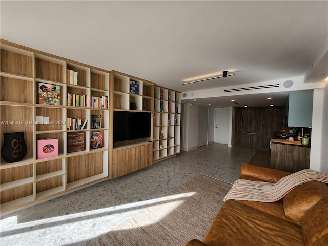 2555 Collins Ave Unit 306, Miami Beach, FL 33140 - living area featuring speckle patterned floor