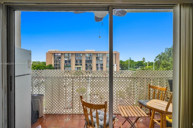 view of balcony