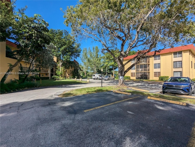 view of uncovered parking lot