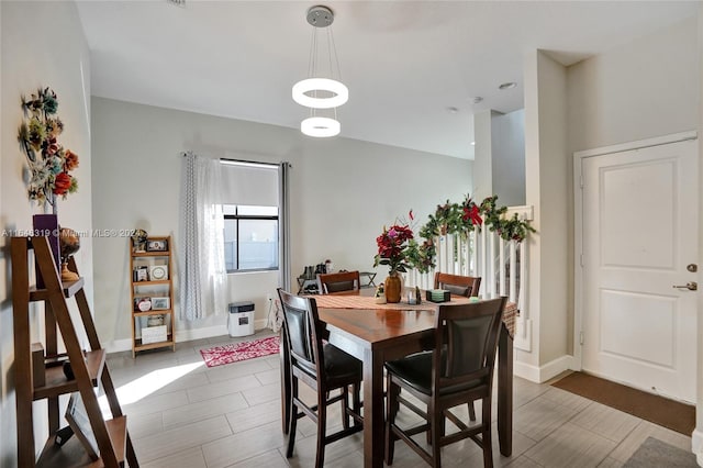 view of tiled dining area