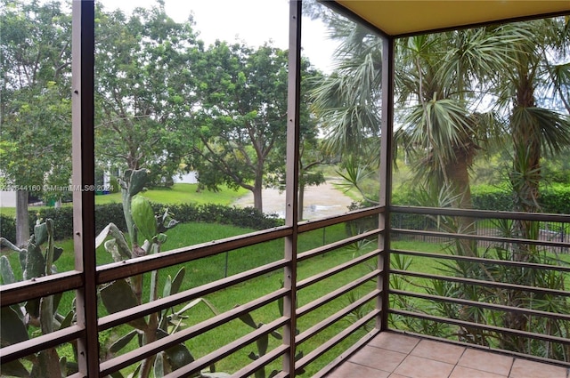 unfurnished sunroom with plenty of natural light