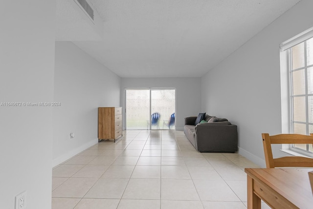 view of tiled living room