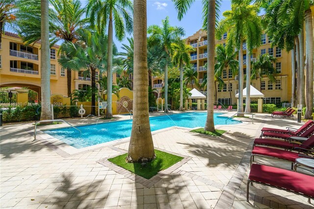 view of pool with a patio area