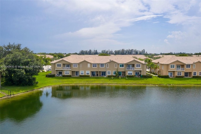 property view of water featuring a residential view