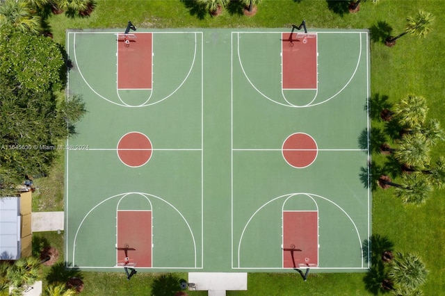 view of basketball court with community basketball court