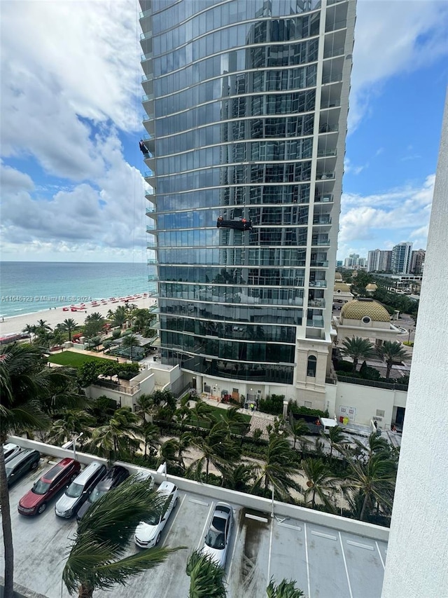 view of property with a water view