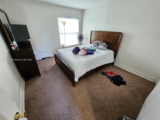 bedroom with carpet floors