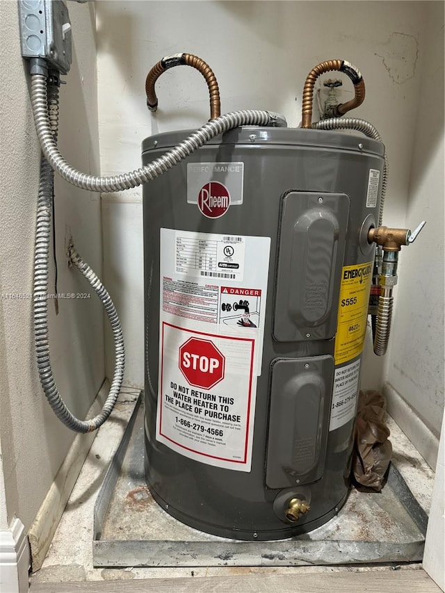 utilities featuring electric water heater