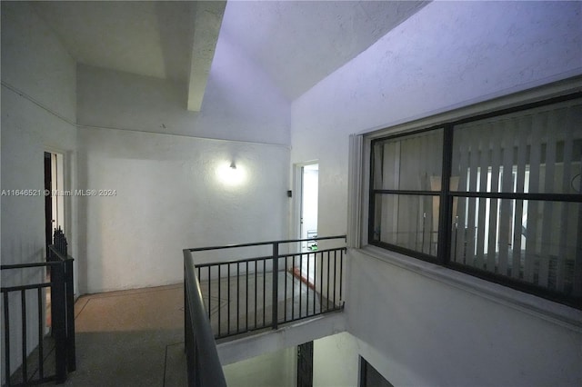 interior space with lofted ceiling