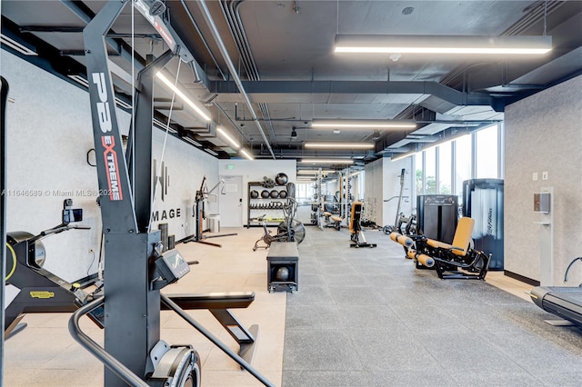 view of exercise room