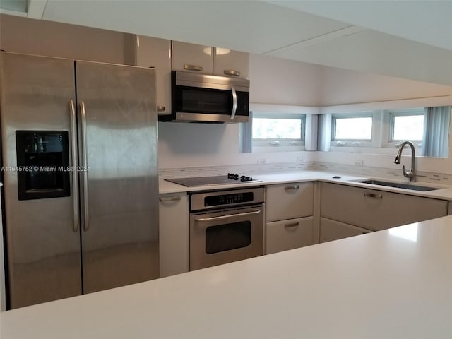 kitchen with sink and stainless steel appliances