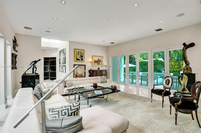 view of carpeted living room