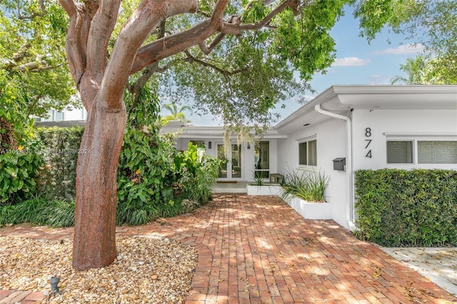 exterior space with french doors