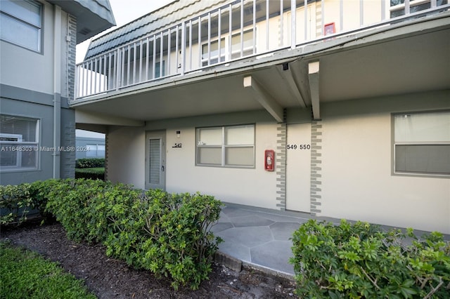 view of doorway to property