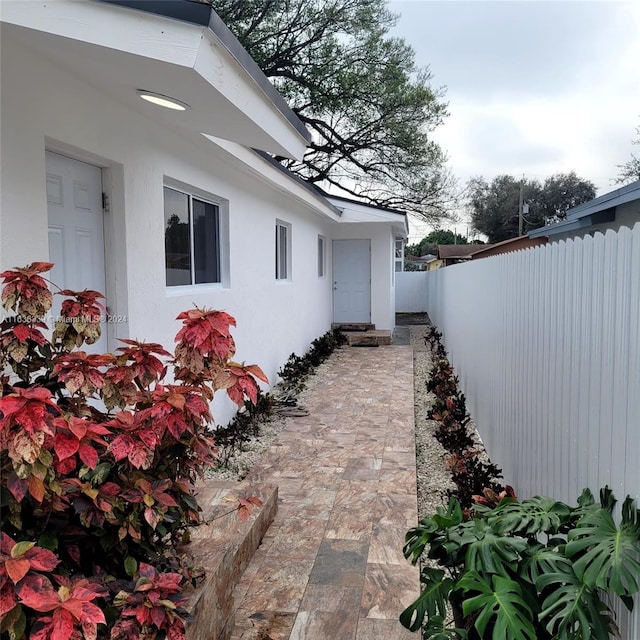 exterior space with fence private yard