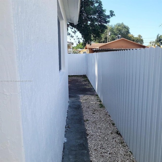 view of property exterior featuring a fenced backyard