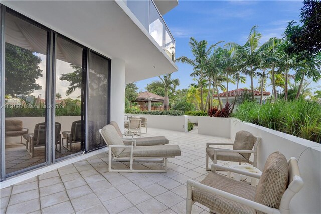 view of patio / terrace with a gazebo