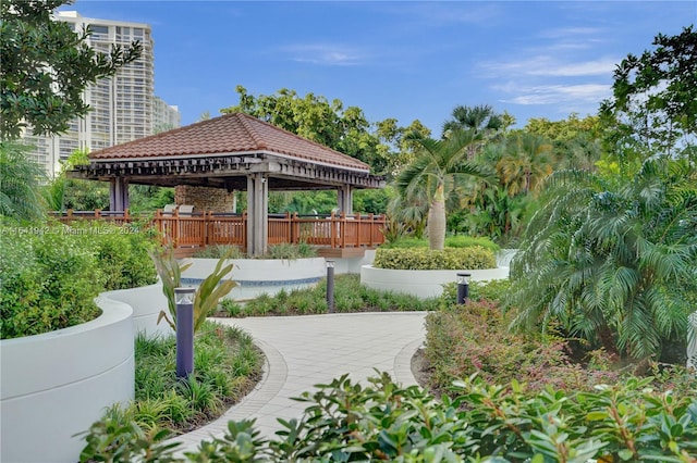 surrounding community with a gazebo