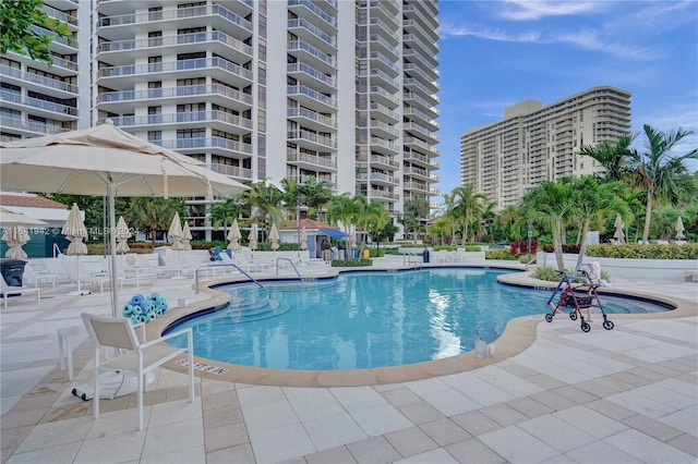 view of pool