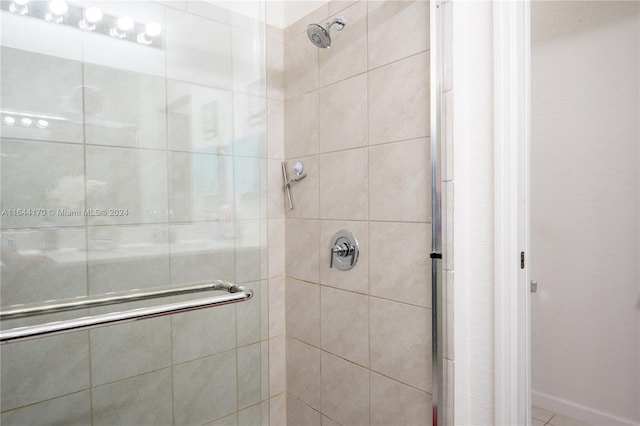 bathroom featuring walk in shower