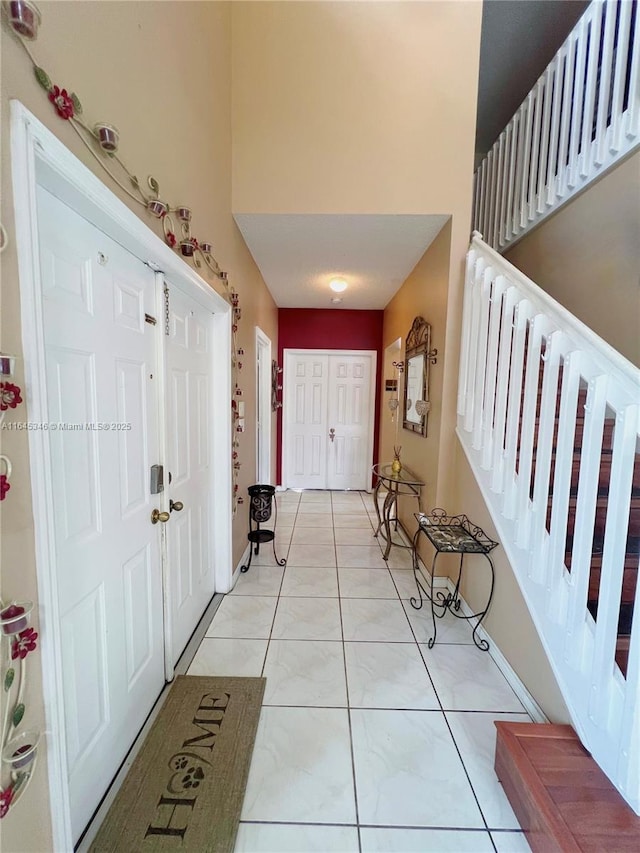 view of tiled entryway