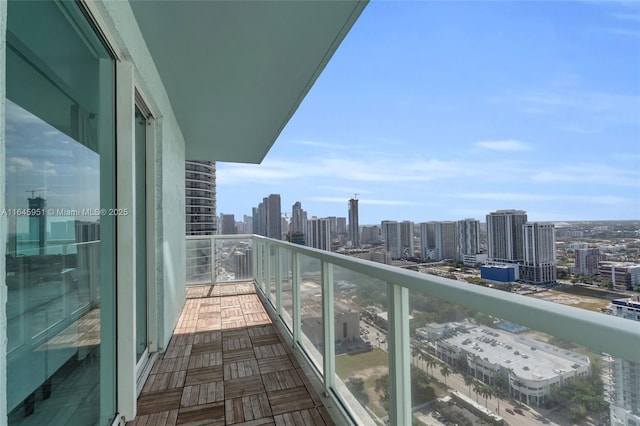 balcony with a city view