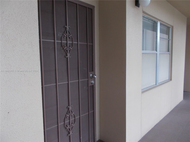 view of doorway to property