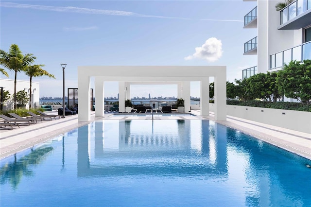 view of pool with a patio