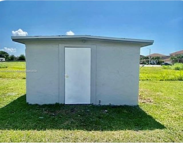 view of shed