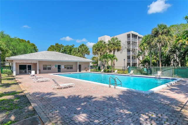 view of pool with a patio area