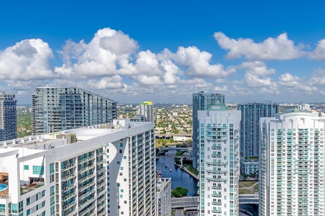 property's view of city with a water view