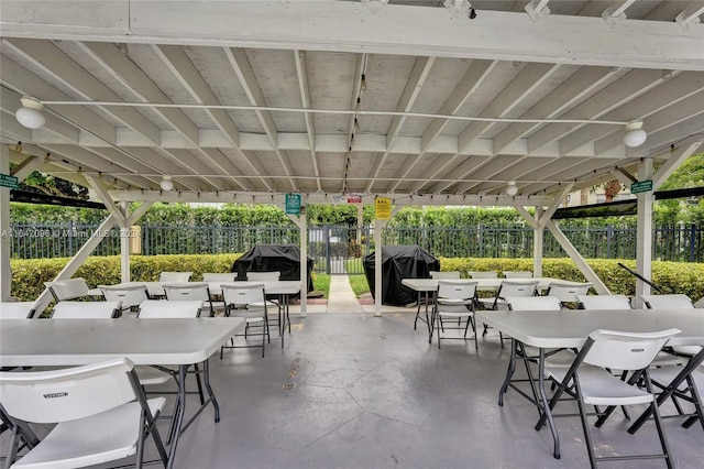 view of patio / terrace featuring a grill