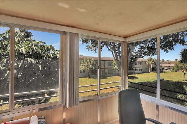 view of sunroom