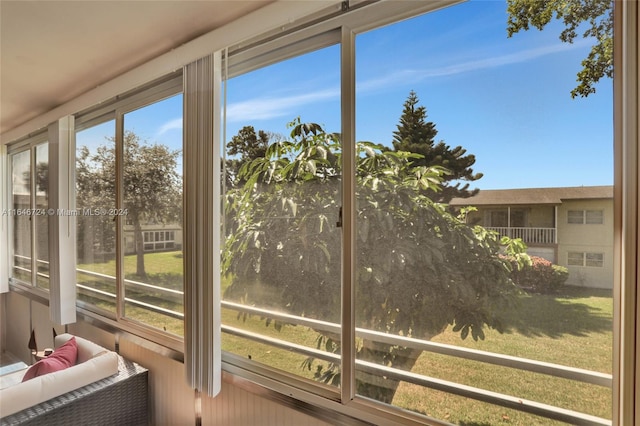 view of sunroom