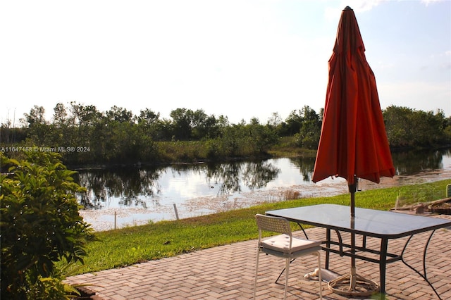 view of water feature