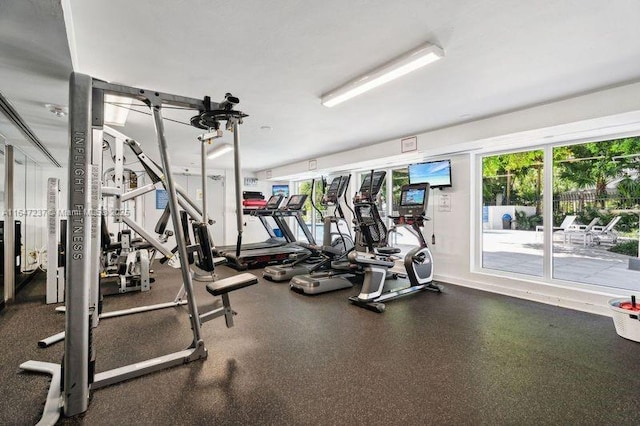 view of exercise room