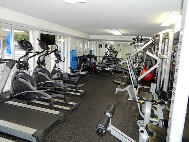 view of workout area