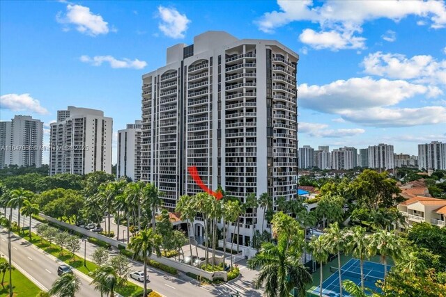 3598 Yacht Club Dr Unit 302, Aventura, FL 33180 - view of property with a skyline view