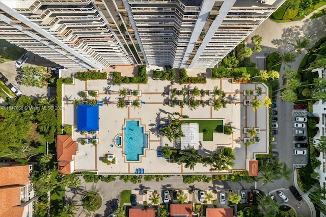 3598 Yacht Club Dr Unit 302, Aventura, FL 33180 - drone / aerial view of a pool area