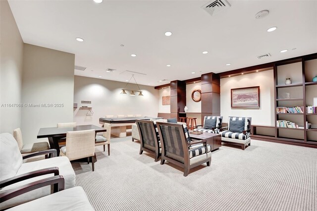 3598 Yacht Club Dr Unit 302, Aventura, FL 33180 - living area with carpet and recessed lighting