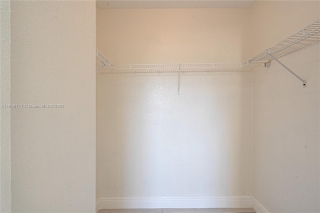 view of walk in closet