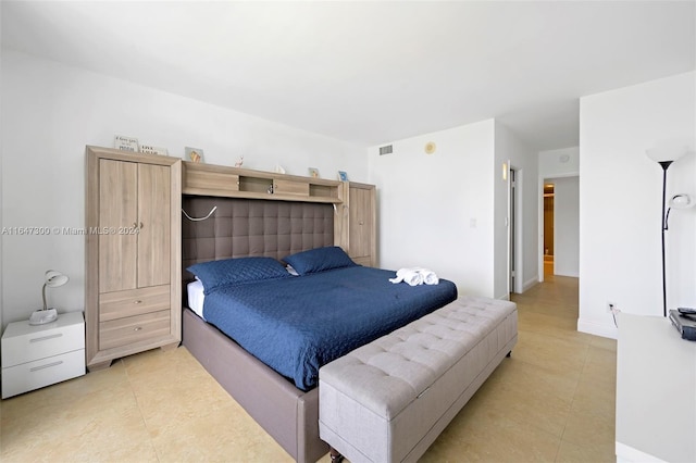 view of tiled bedroom