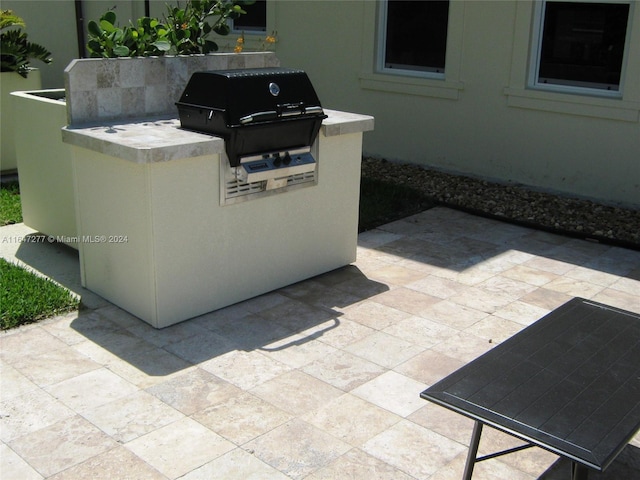 view of patio featuring grilling area